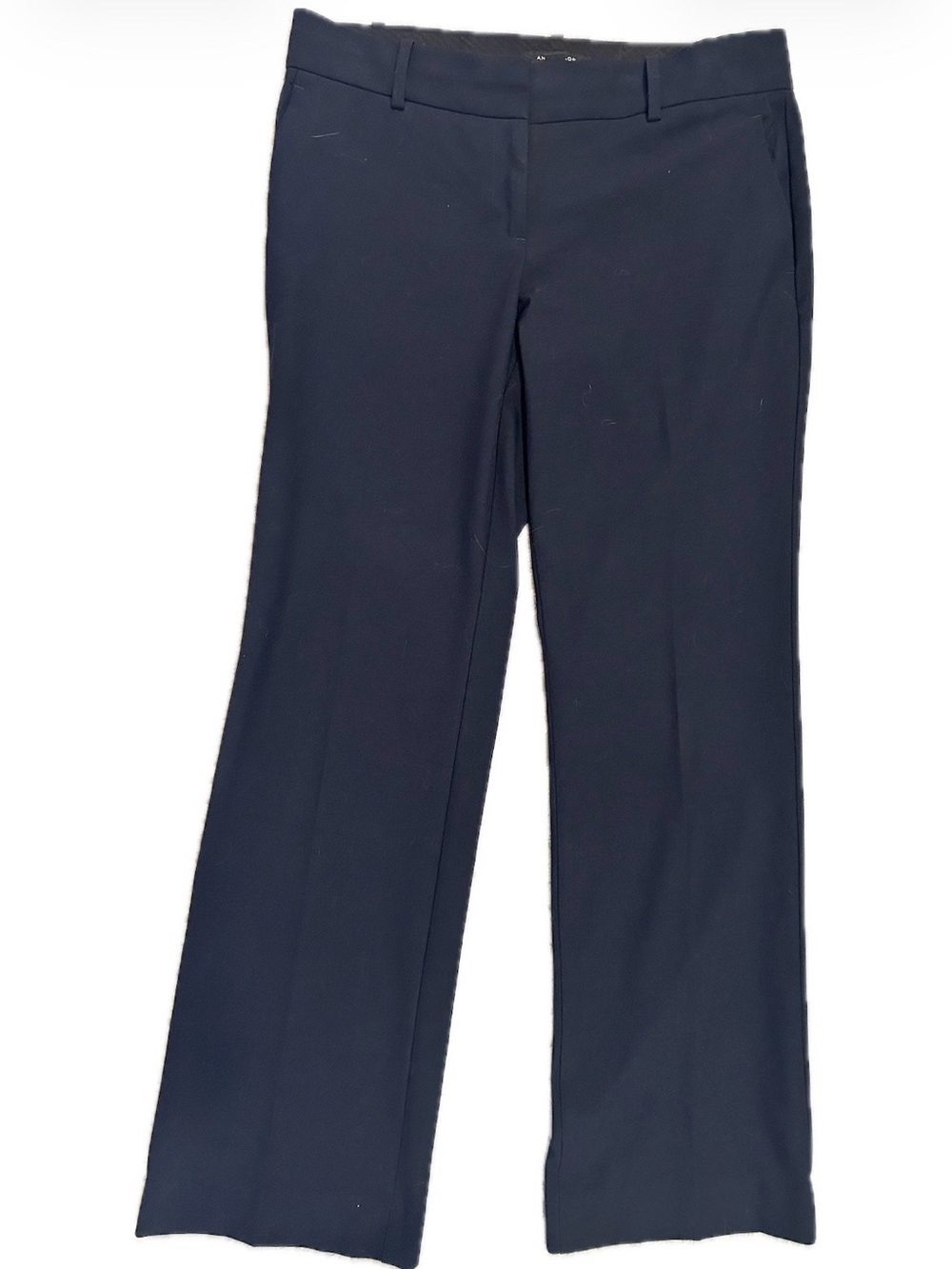 Ann Taylor Classic Straight-Leg Dress Pants - Navy